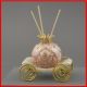 CARROZZA CON STRASS ROSA GOLD EFFETTO PERLATO DIFFUSORI DI AROMI BOMBONIERE COMUNIONE FEMMINUCCIA