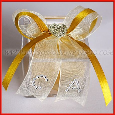 Bomboniere Matrimonio Scatoline.Scatoline Per Confetti Personalizzate Per Nozze D Oro Confettate