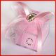 SCATOLE IN PLEXIGLASS PERSONALIZZATE BATTESIMO FIOCCO ROSA INIZIALI BAMBINA CONFETTATE INGROSSO