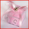 SCATOLE IN PLEXIGLASS PERSONALIZZATE BATTESIMO FIOCCO ROSA INIZIALI BAMBINA CONFETTATE INGROSSO