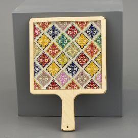 TAGLIERE IN LEGNO E VETRO PER FORMAGGI E ANTIPASTI FANTASIA GIGLI BAROCCO BOMBONIERE ORIGINALI