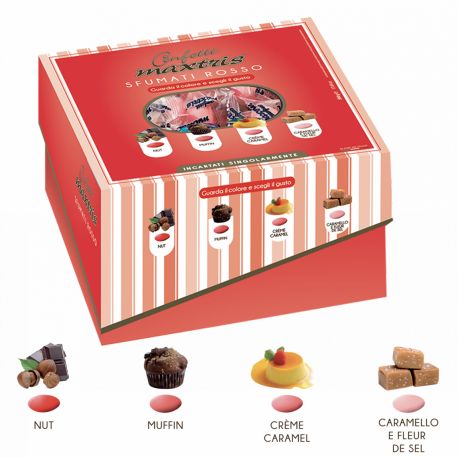 CONFETTI MAXTRIS DOLCE LAUREA 500 GR SFUMATI ROSSI PER CONFETTATE LAUREA PREZZI INGROSSO