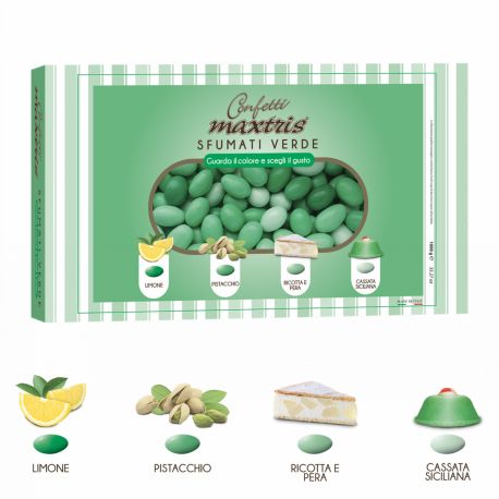 CONFETTI MAXTRIS 1 KG SFUMATI VERDI PER ANNIVERSARIO PROMESSA ED EVENTI A TEMA GREEN IDEE CONFETTATA