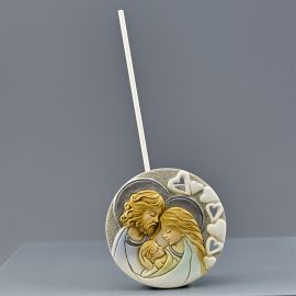 PROFUMATORE BOMBONIERA SACRA FAMIGLIA CON GLITTER CON BASTONCINI