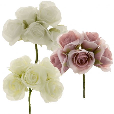 ROSE ARTFICIALI PER CONFEZIONI FIORI FINTI IN TNT COLORI A SCELTA DECORI PER BOMBONIERE FAI DA TE