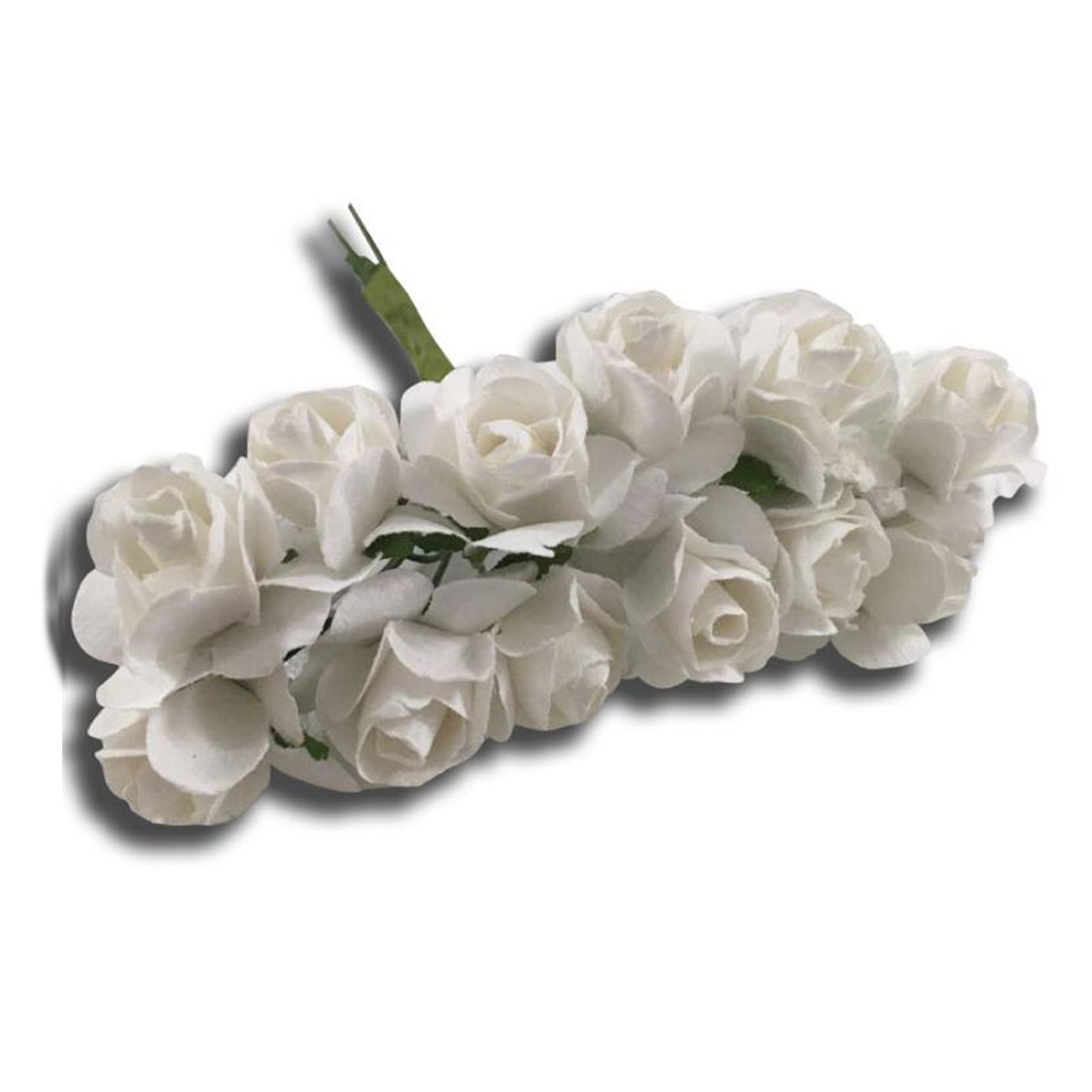144 Rose Mini Di Carta Per Bomboniere - Fiori Artificiali Fai Da Te Bianchi - Foto 5