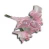 FIORELLINI ROSA IN TESSUTO CON PERLINE PER DECORAZIONI BOMBONIERE FAI DA TE BATTESIMO NASCITA