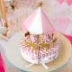 TORTA BOMBONIERA CAROSELLO 8 FETTE GIOSTRA CON CAVALLUCCI ROSA