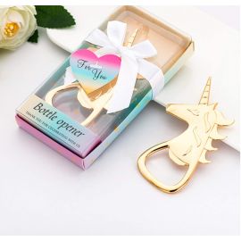 APRIBOTTIGLIE UNICORNO DORATO IDEE BOMBONIERE ORIGINALI