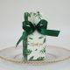 SCATOLINE PORTACONFETTI IN CARTONCINO CON FOGLIE VERDI CONFETTATE TEMA GREEN