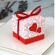 SCATOLINE PER CONFETTI CUBO ROSSE CON CUORI CONFETTATE ORIGINALI
