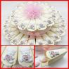 TORTA DI BOMBONIERE CON GESSETTI ORSETTO CON CUORE ROSA IN LEGNO BOMBONIERE NASCITA ECONOMICHE BAMBINA
