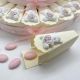 TORTA DI BOMBONIERE CON GESSETTI ORSETTO CON CUORE ROSA IN LEGNO BOMBONIERE NASCITA ECONOMICHE BAMBINA