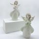 ANGELO IN PORCELLANA CON DECORO FLOREALE BOMBONIERE BATTESIMO ECONOMICHE COMUNIONE BAMBINA