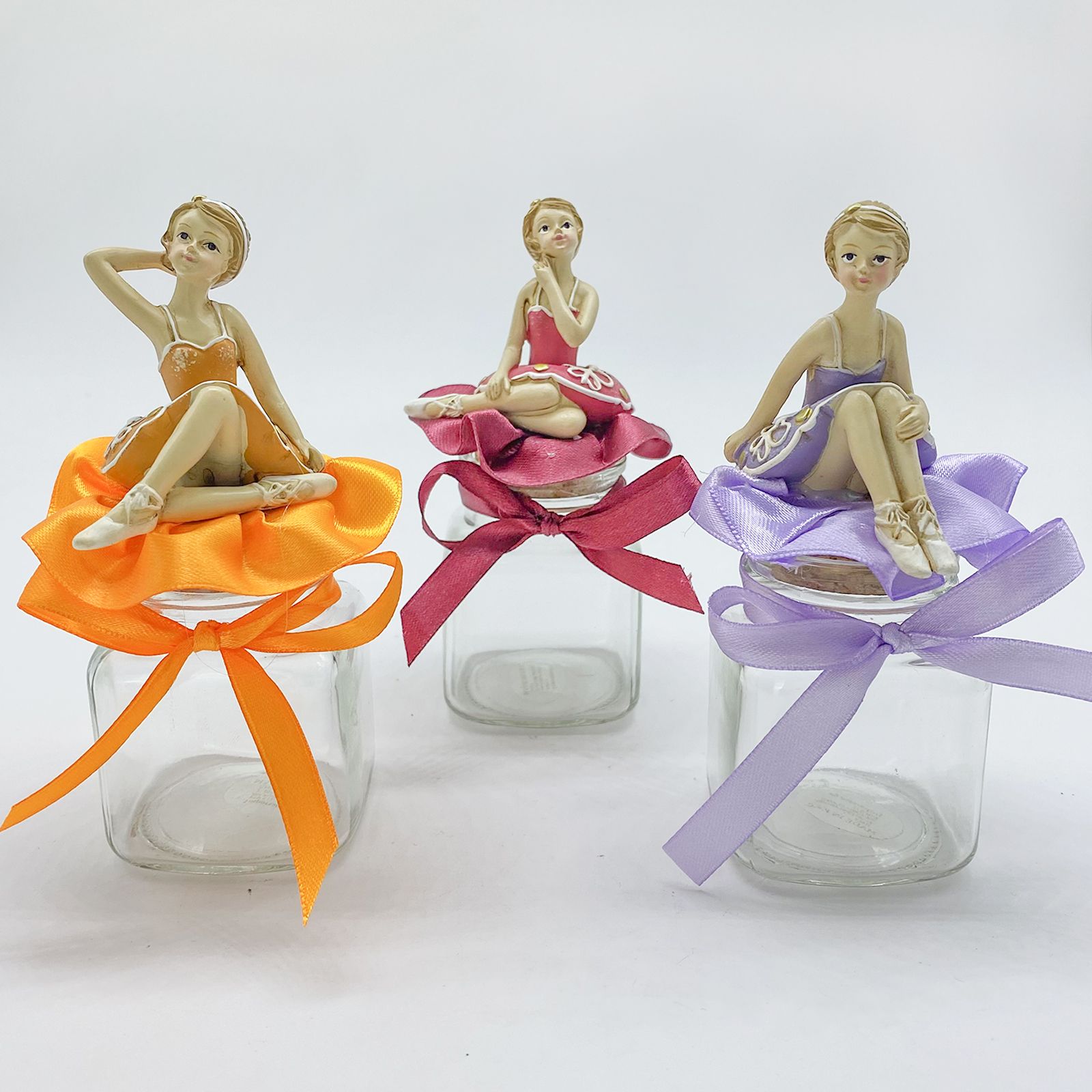 Decorazioni Natalizie Ballerina Golden Elegance - Set Di 3 Ornamenti In Resina Con Glitter Oro E Argento - Foto 2