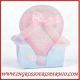 PORTACONFETTI MONGOLFIERA ROSA SCATOLINE SEGNAPOSTO BATTESIMO NASCITA BIMBA FEMMINUCCIA