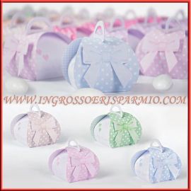 SCATOLINE A POIS PER CONFETTATA MATRIMONIO BATTESIMO COMUNIONE NASCITA COMPLEANNO ONLINE