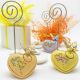 SEGNAPOSTO CUORE CON FARFALLA MEMOCLIP PORTAFOTO ORIGINALI BOMBONIERE NOZZE COMUNIONE