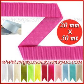 NASTRI GROSGRAIN GRANDI 20 MM X 50 MT CANETE RIBBON VENDITA ONLINE POCO PREZZO INGROSSO