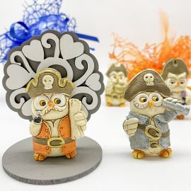 ALBERO DELLA VITA CON GUFETTI PIRATI BOMBONIERE ORIGINALI COMPLEANNO BAMBINO PENSIERINI