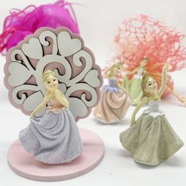 ALBERO DELLA VITA CON STATUINE PRINCIPESSE BOMBONIERE NASCITA FEMMINUCCIA BATTESIMO BAMBINA