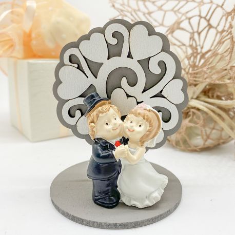 ALBERO DELLA VITA CON SPOSINI ABBRACCIATI BOMBONIERE MATRIMONIO ECONOMICHE SEGNAPOSTO NOZZE