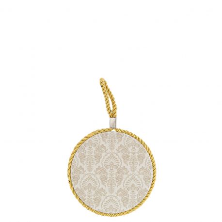 SOTTOPENTOLA BOMBONIERE IN CERAMICA CON APPENDINO DORATO