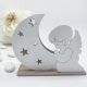 MINI LAMPADA LED CON LUNA E ANGELO IN PREGHIERA BOMBONIERE BATTESIMO E COMUNIONE ORIGINALI MASCHIO FEMMINA