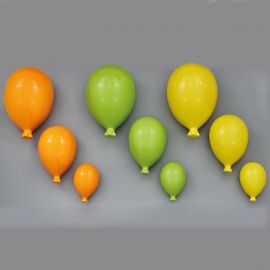 PALLONCINI IN PORCELLANA DA MURO 3 COLORI ASSORTITI BOMBONIERE ORIGINALI BATTESIMO COMUNIONE