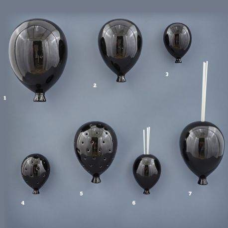 BOMBONIERE PALLONCINI DA MURO IN PORCELLANA NERI VARIE TIPOLOGIE E DIMENSIONI 18 ANNI