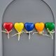 PORTACHIAVI E CALAMITE PALLONCINO A FORMA DI CUORE 5 COLORI ASSORTITI BOMBONIERE COMPLEANNO ECONOMICHE