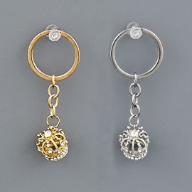 PORTACHIAVI CIONDOLO CORONA DISPONIBILE IN COLORE ORO O ARGENTO PENSIERINI COMPLEANNO