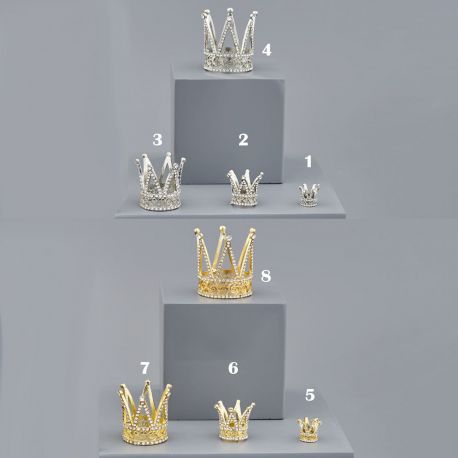 SEGNAPOSTO BOMBONIERE CORONE A 6 PUNTE CON FINITURA GOLD O SILVER IDEE ORIGINALI