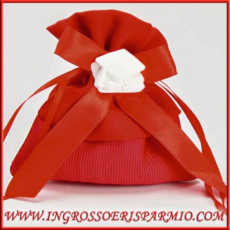 SACCHETTI LAUREA ROSSI GESSETTO TOCCO LIBRO SEGNAPOSTO CONFETTATA ORIGINALI FAI DA TE RASO