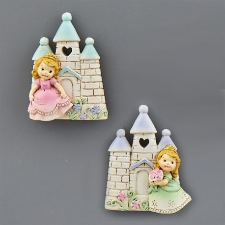 CALAMITA PRINCIPESSA CON CASTELLO IDEE BOMBONIERE NASCITA E PRIMO COMPLEANNO