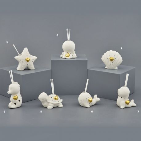 PROFUMATORI CON LUCE LED A TEMA MARE VARIE TIPOLOGIE BOMBONIERE ORIGINALI BATTESIMO COMUNIONE