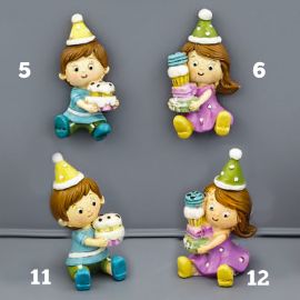 STATUINE E MAGNETI BIMBO E BIMBA SIMPATICI IDEE BOMBONIERE ECONOMICHE