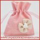 SACCHETTI JUTA CUORE PORTACONFETTI ROSA BOMBONIERE BATTESIMO NASCITA BIMBA SHABBY CHIC