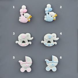 CALAMITE PENSIERINI NASCITA MASCHIETTO E FEMMINUCCIA ORSETTO ELEFANTINO O CARROZZINA