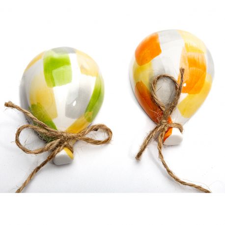 MAGNETI PALLONCINO CON FIOCCO IN CORDA IDEE BOMBONIERE ONLINE 2023 BOMBONIERE BATTESIMO