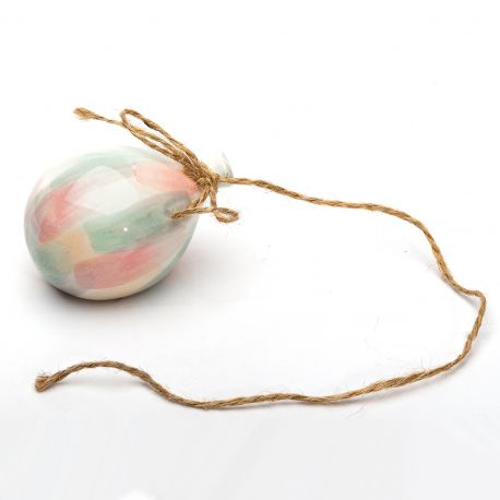 PALLONCINI ORNAMENTALI IN CERAMICA DIPINTI A MANO BOMBONIERE ORIGINALI BATTESIMO BIMBO BIMBA