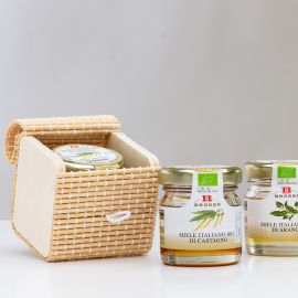 MIELE ITALIANO IN CONFEZIONE DI BAMBÙ BOMBONIERE ALIMENTARI NOVITÁ 2023