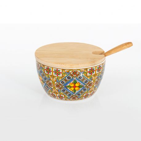 ZUCCHERIERA, TAZZE O SET IN ABBINAMENTO BOMBONIERE MAIOLICA CUOREMATTO