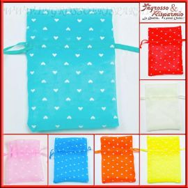 ECONOMICI SACCHETTI PORTACONFETTI ORGANZA CUORI PORTACONFETTI INGROSSO BOMBONIERE ONLINE