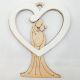 APPLICAZIONI IN LEGNO CUORE E SPOSI PER BOMBONIERE MATRIMONIO