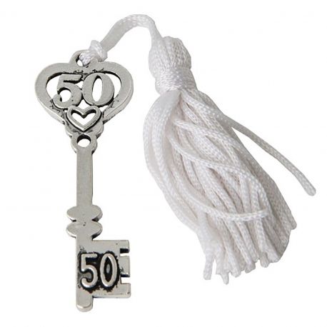 SACCHETTINO PORTACONFETTI NOZZE D'ORO CIONDOLO CHIAVE 50° ANNIVERSARIO COMPLEANNO ONLINE