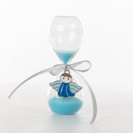 BOMBONIERA CLESSIDRA CELESTE ANGELO: SIMBOLO DI PROTEZIONE E DOLCEZZA