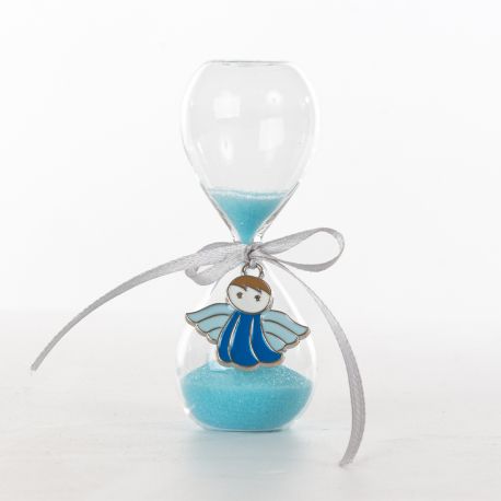 BOMBONIERA CLESSIDRA CELESTE ANGELO: SIMBOLO DI PROTEZIONE E DOLCEZZA