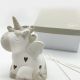 PRUFUMATORE UNICORNO CERAMICA LUCE LED BATTESIMO E COMUNIONE BOMBONIERE BIMBO BIMBA