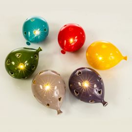 PALLONCINI IN CERAMICA LAMPADA A LED